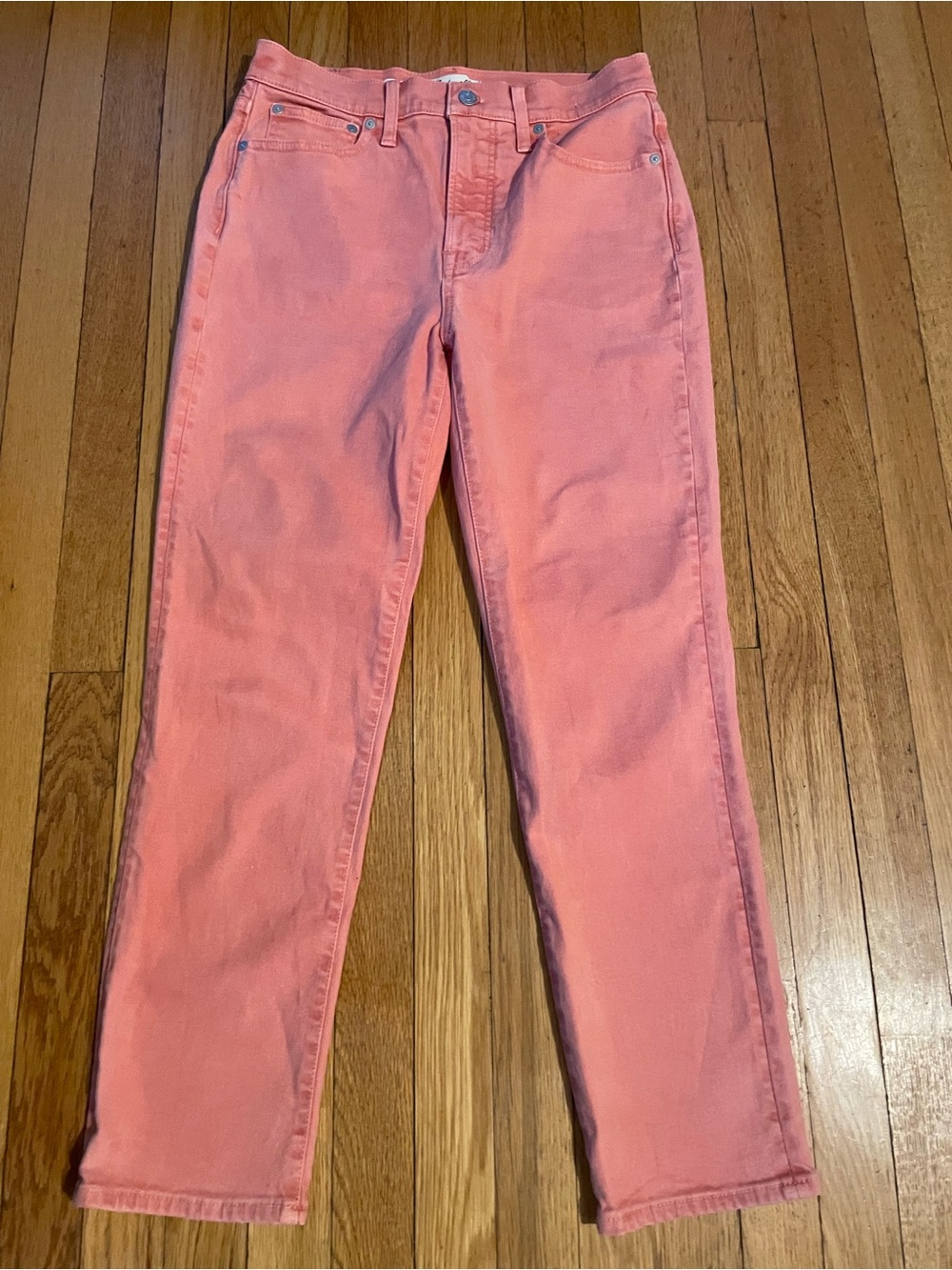 Madewell The Perfect Vintage Jean Sunset Pink Botanical Dye Stretch Size 28